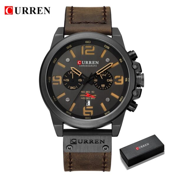 Relógios masculinos de marca super luxo CURREN  ,alça em couro ! - Imagem 5