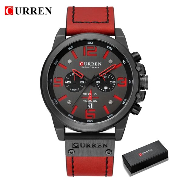 Relógios masculinos de marca super luxo CURREN  ,alça em couro ! - Imagem 17