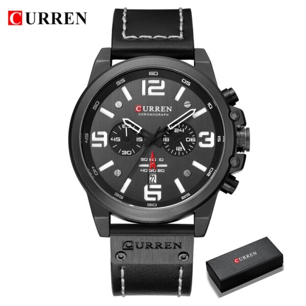 Relógios masculinos de marca super luxo CURREN  ,alça em couro ! - Imagem 3